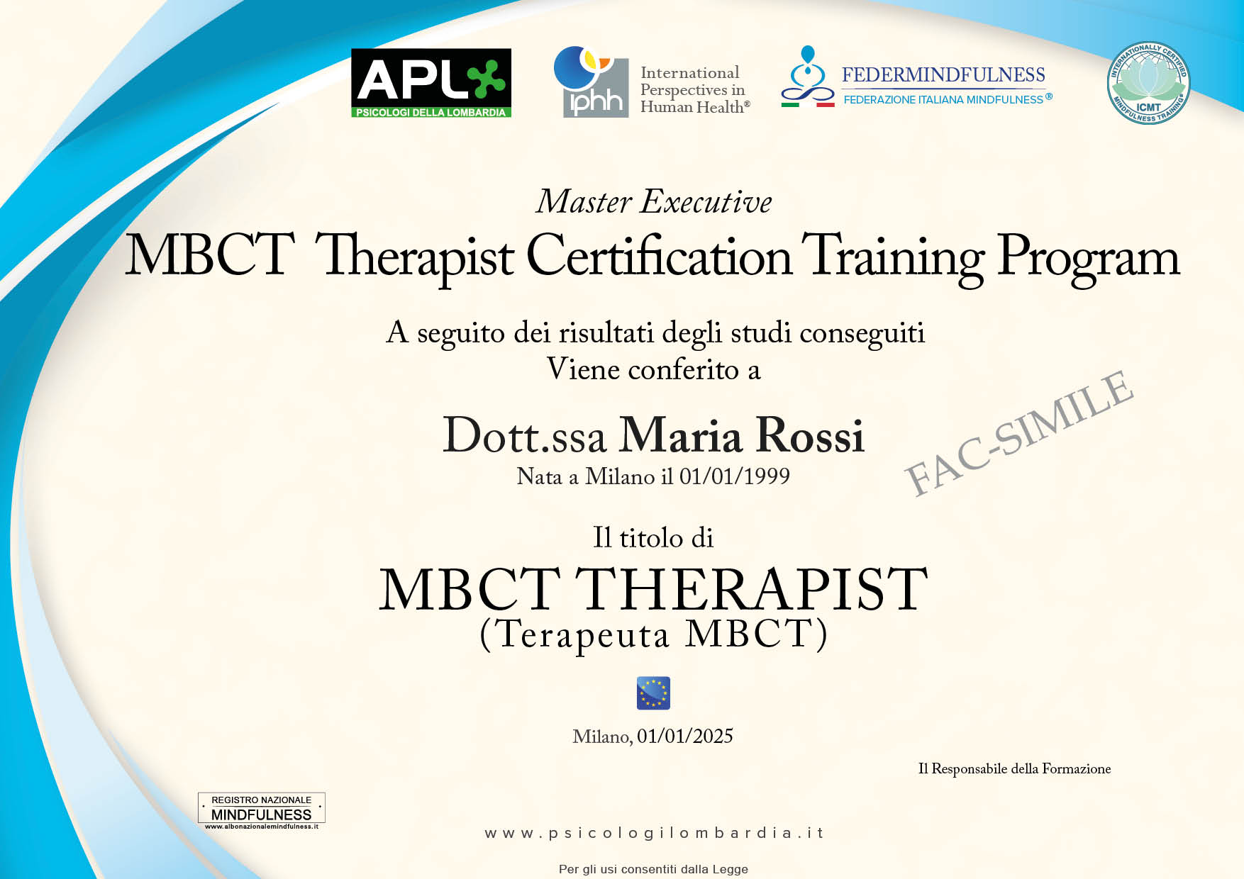 Attestato Mindfulnes MBSR