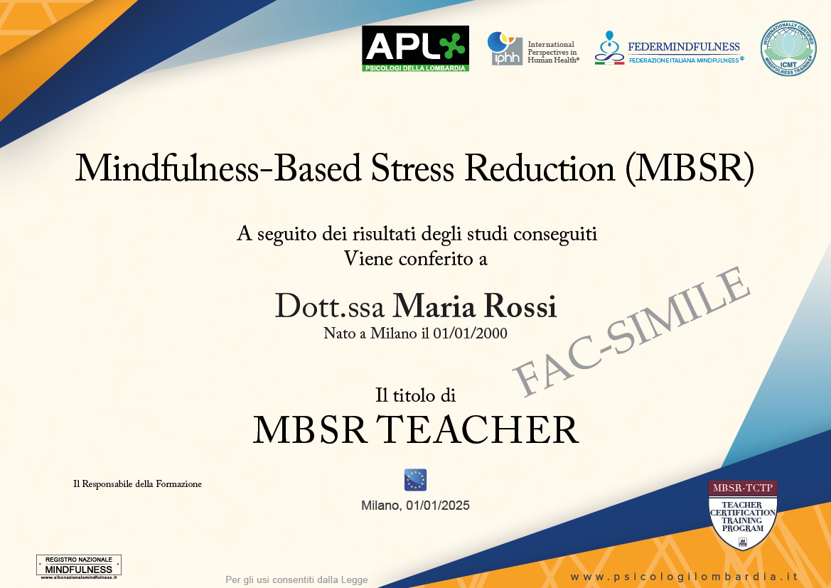Attestato Mindfulnes