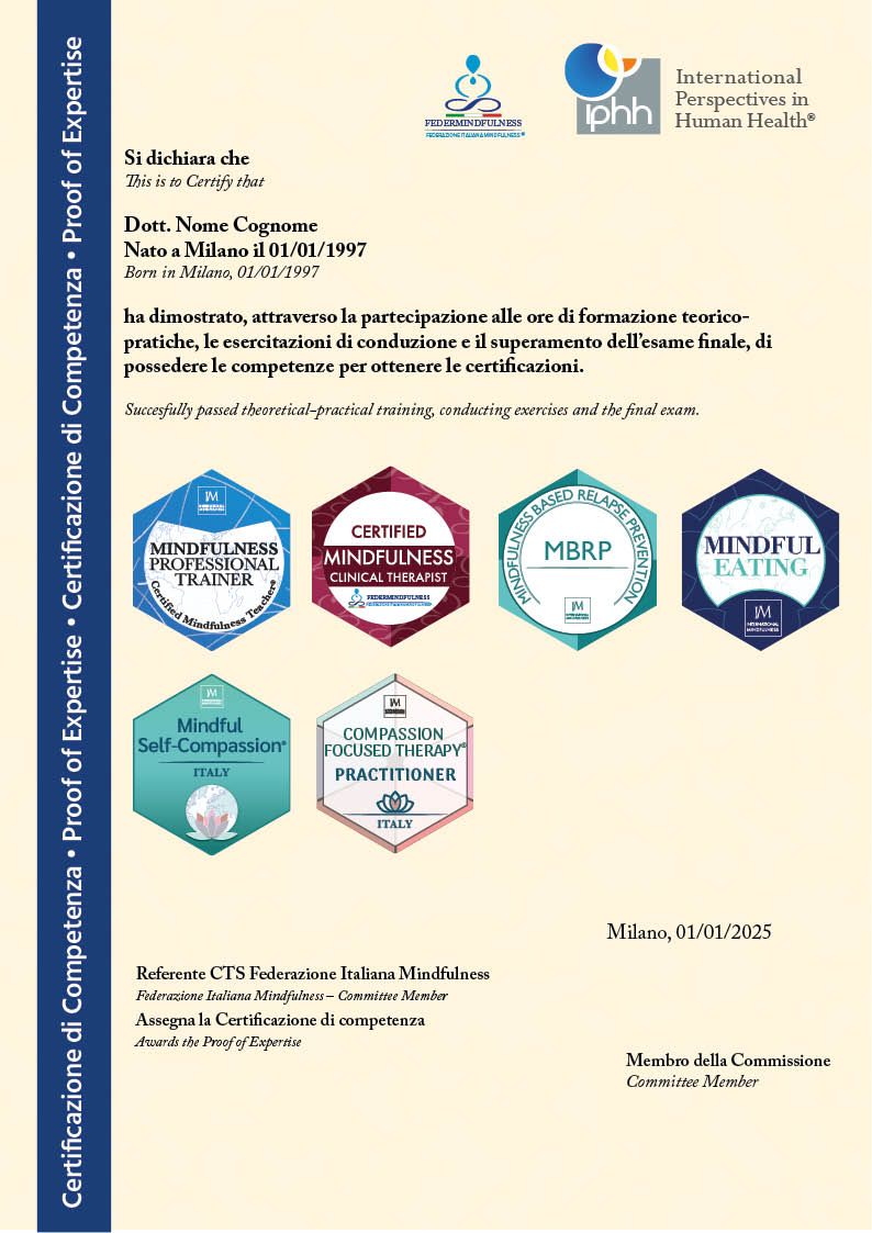 Certificato Mindfulnes