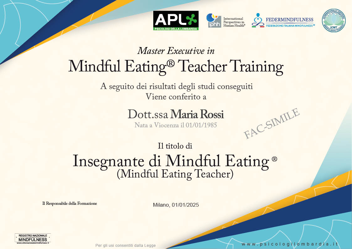 Attestato Mindfulnes mb-eat