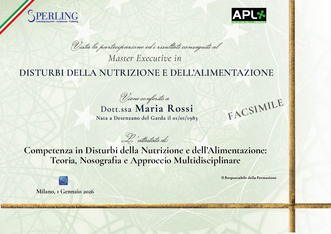 Attestato Disturbi Nutrizione Alimentatozione