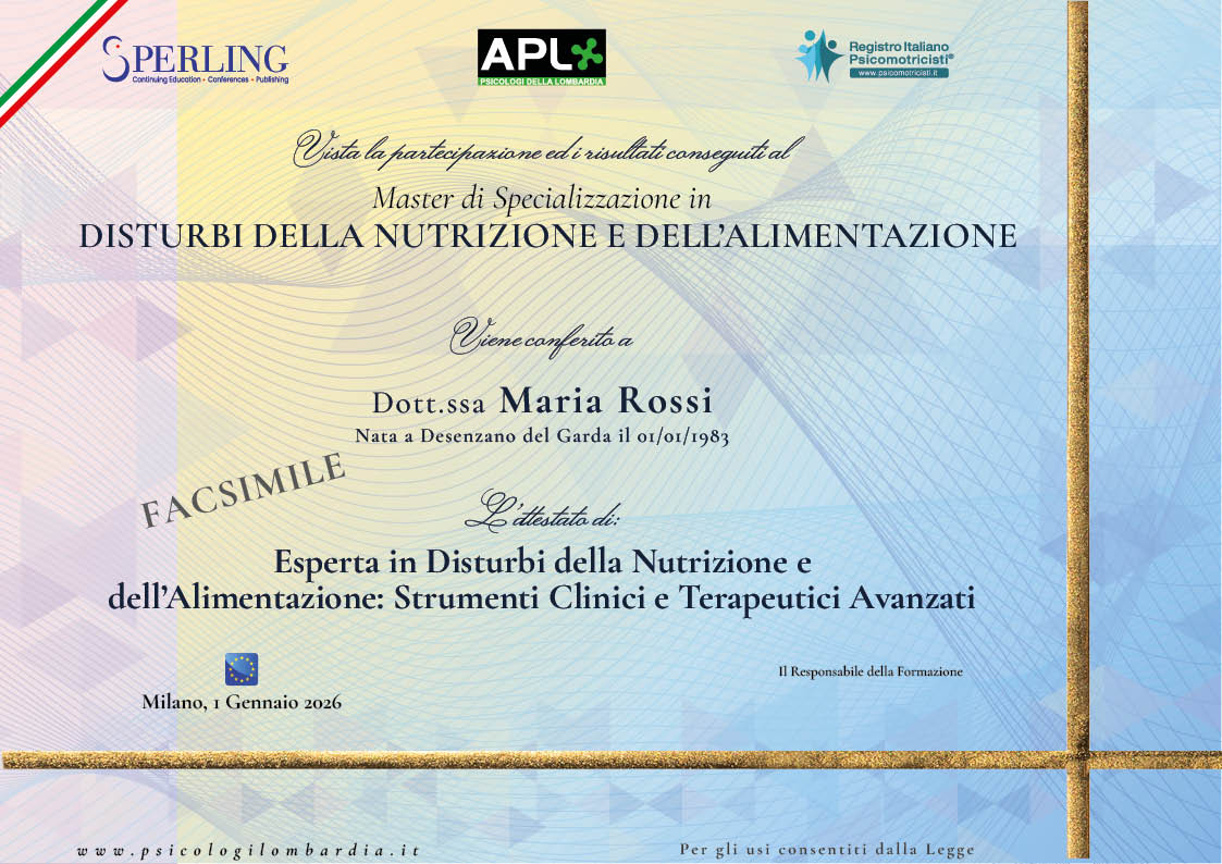 Attestato Disturbi Nutrizione Alimentatozione