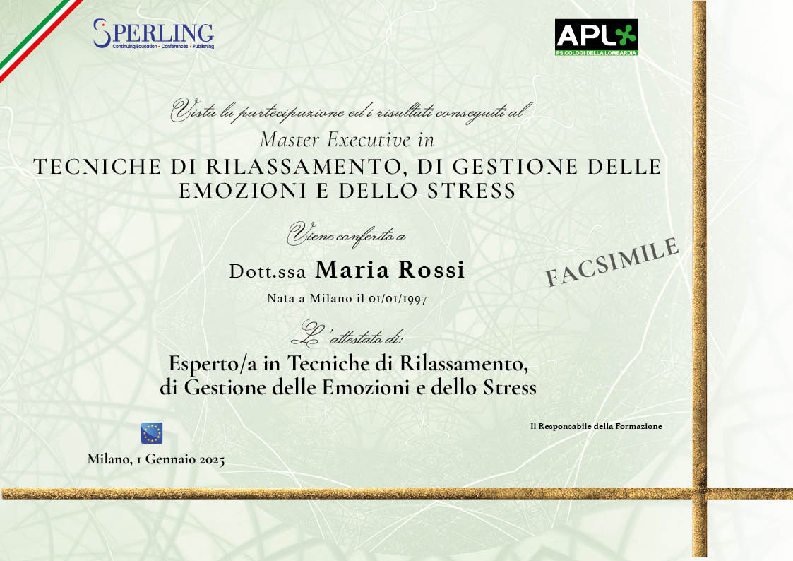 Attestato rilassamento