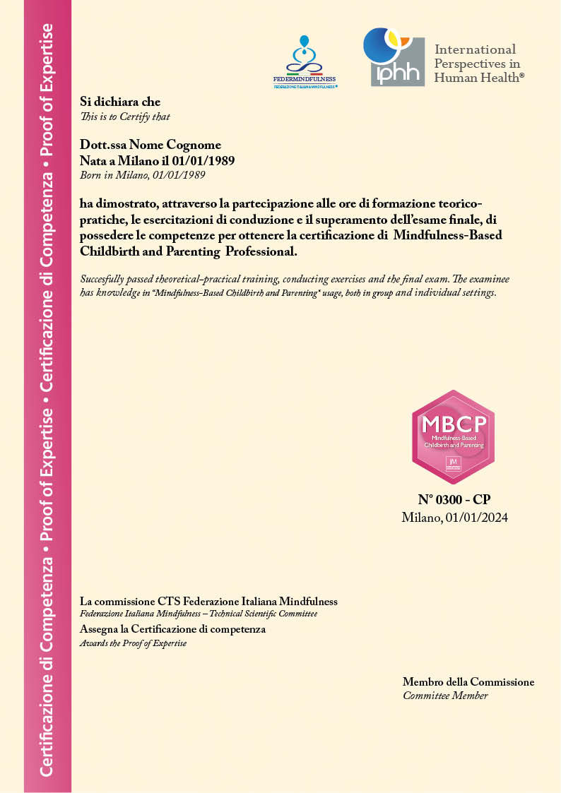 Certificato MFY