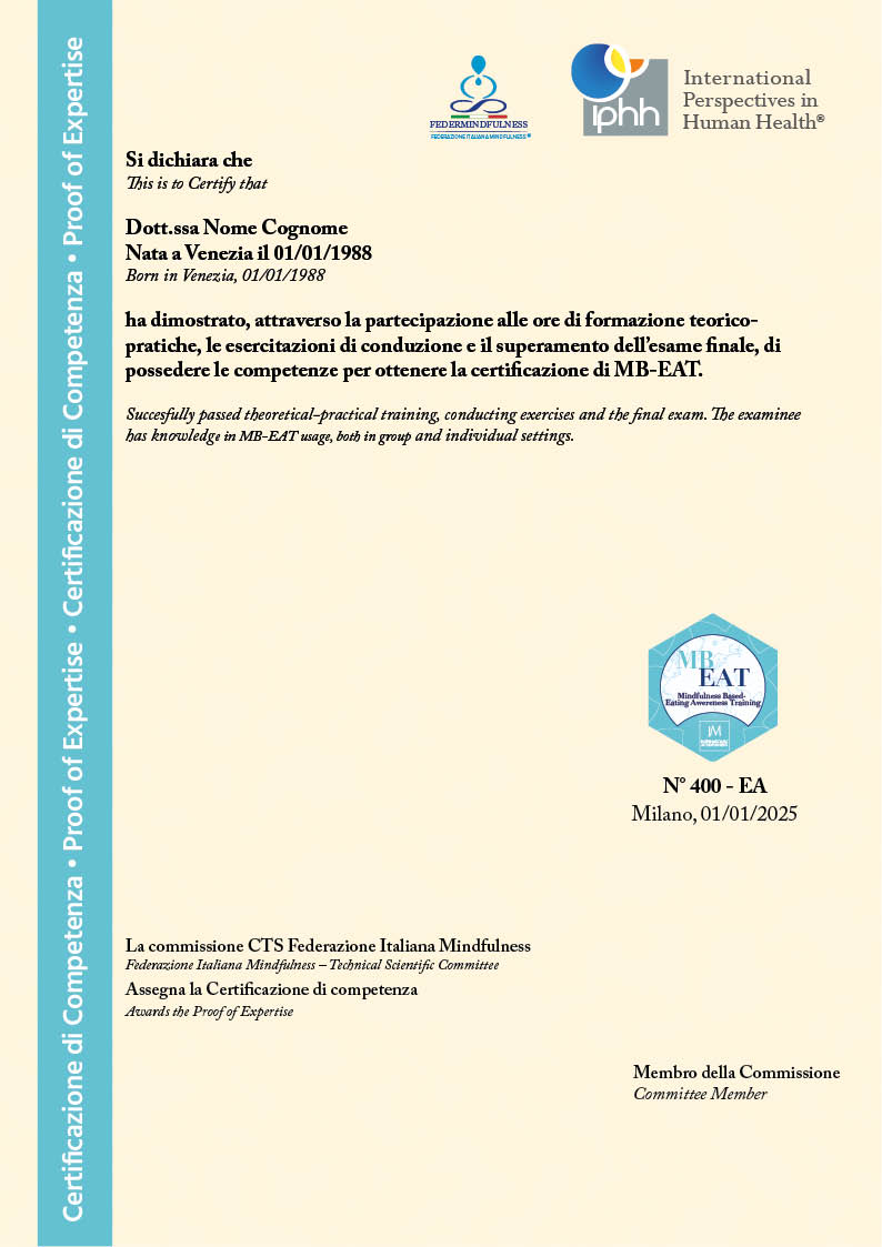 Certificato MB-EAT