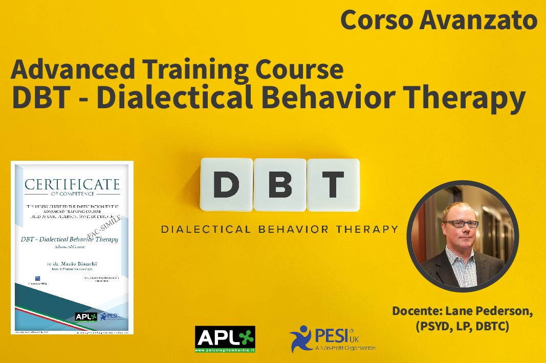 DBT - Dialectical Behavior Therapy. CORSO AVANZATO