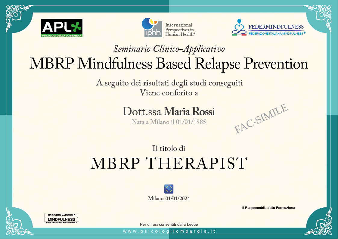 Attestato Mindfulnes MBRP